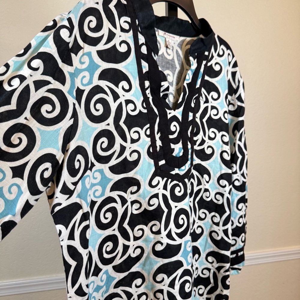 Coastal Vacation Linen Plus Size 18 Boho Modest Sophisticated Relaxed Beach - Picture 6 of 9